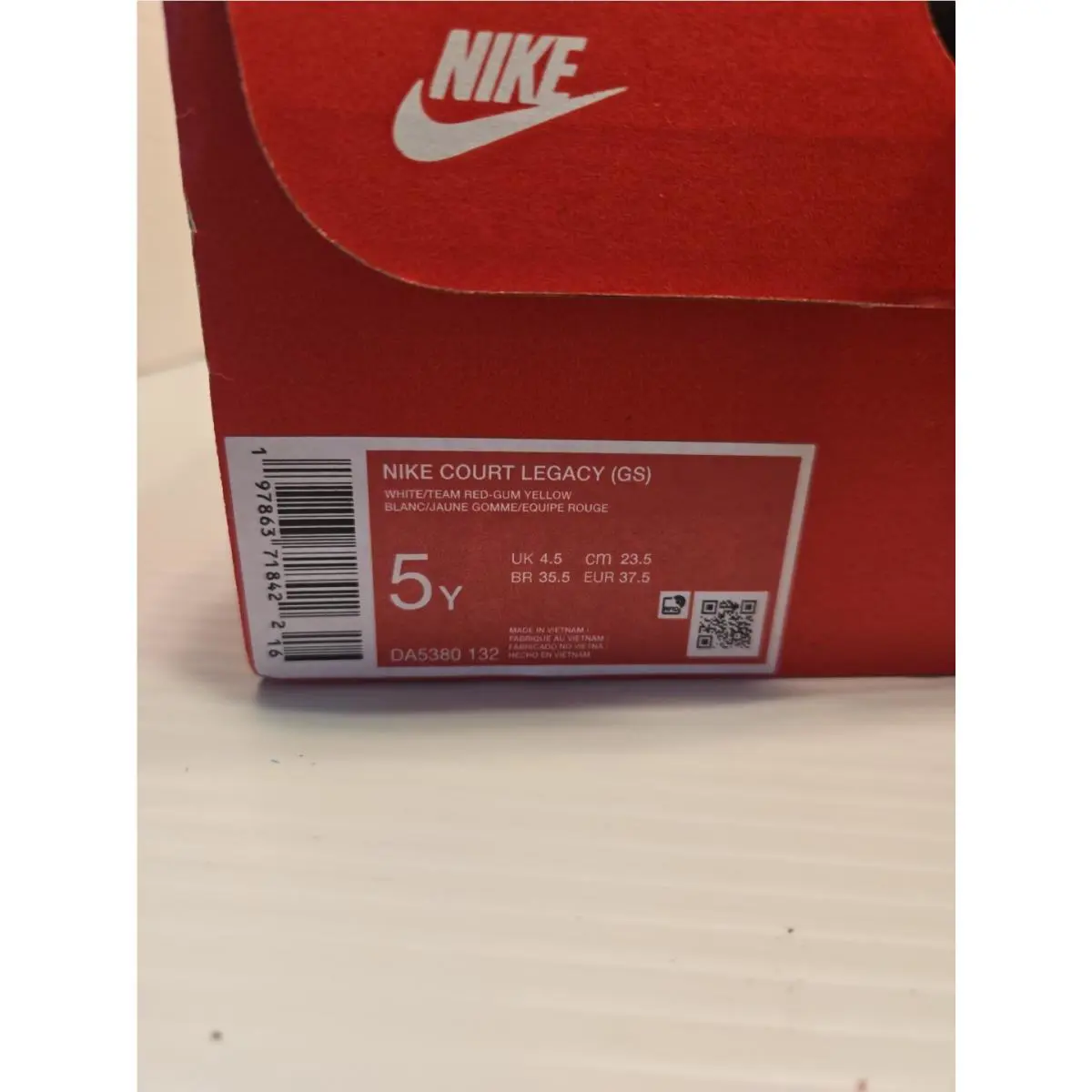 Nike shoes - Nike Court Legacy - Court Legacy - White/Gum Yellow/Team Red (UPC: 195203718422) 0