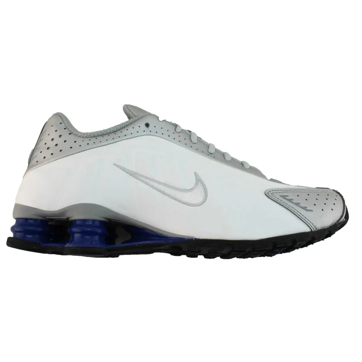 Nike shoes - Nike Shox - Shox - White / Metallic Silver / Blue (UPC: 00198480935896) 3