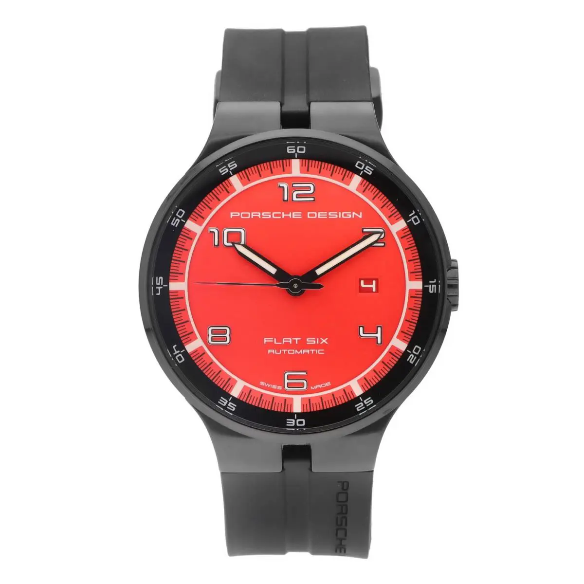 Porsche Design Flat Six 44mm Red Dial Automatic Men’s Watch P.635043741254