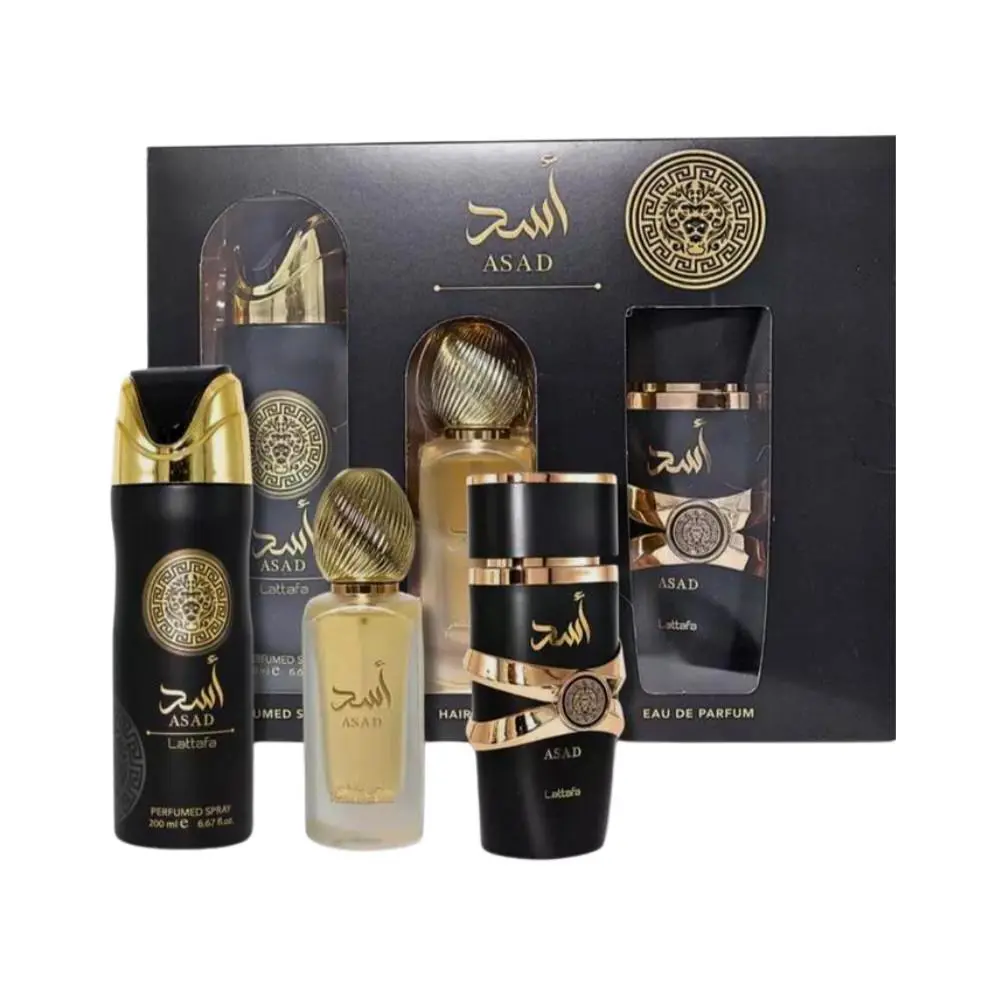 Asad For Men by Lattafa 3PC Gift Set Edp + Deo Spray + Hair Mist