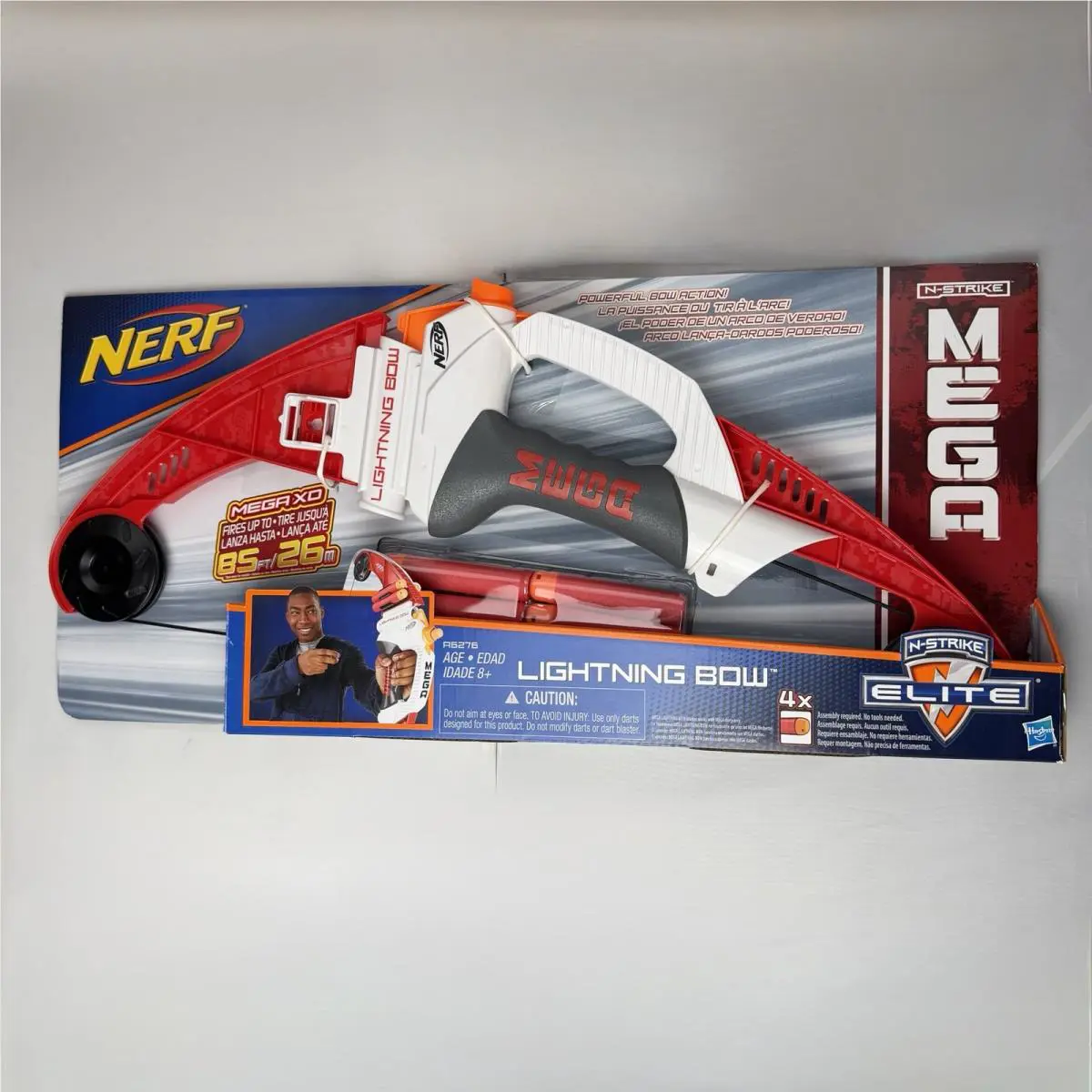 Nerf Mega Lightning Bow Elite Mega Darts Red 2015 Vintage