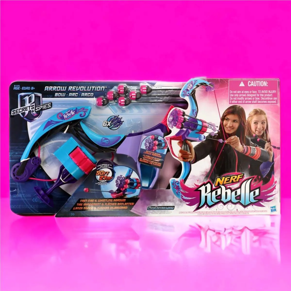 Nerf Rebelle Arrow Revolution Secrets Spies Rotating Quiver Pink 2014
