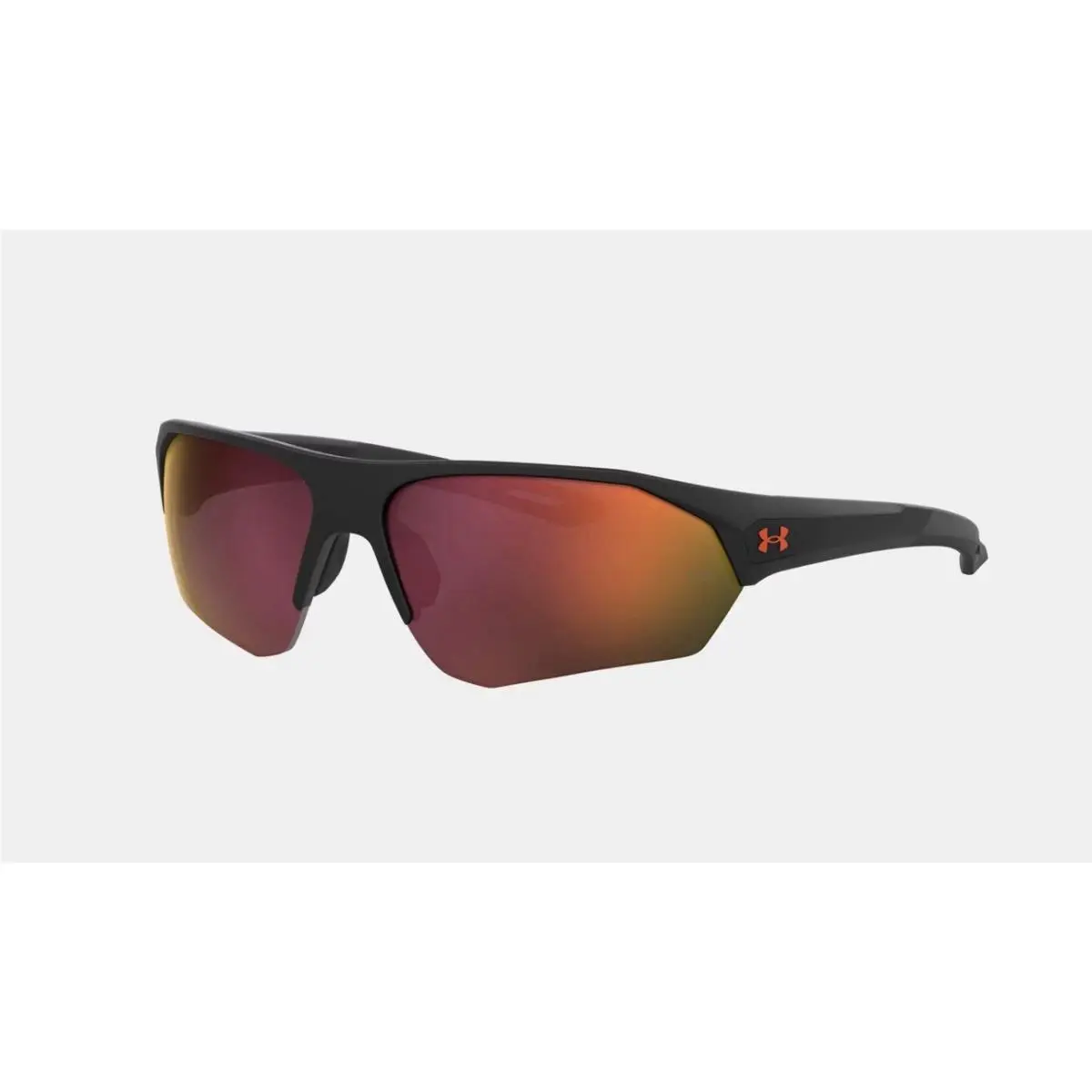 Under Armour Playmaker Sunglasses Battlewrap Sports Style Orange Mirrored Lenses