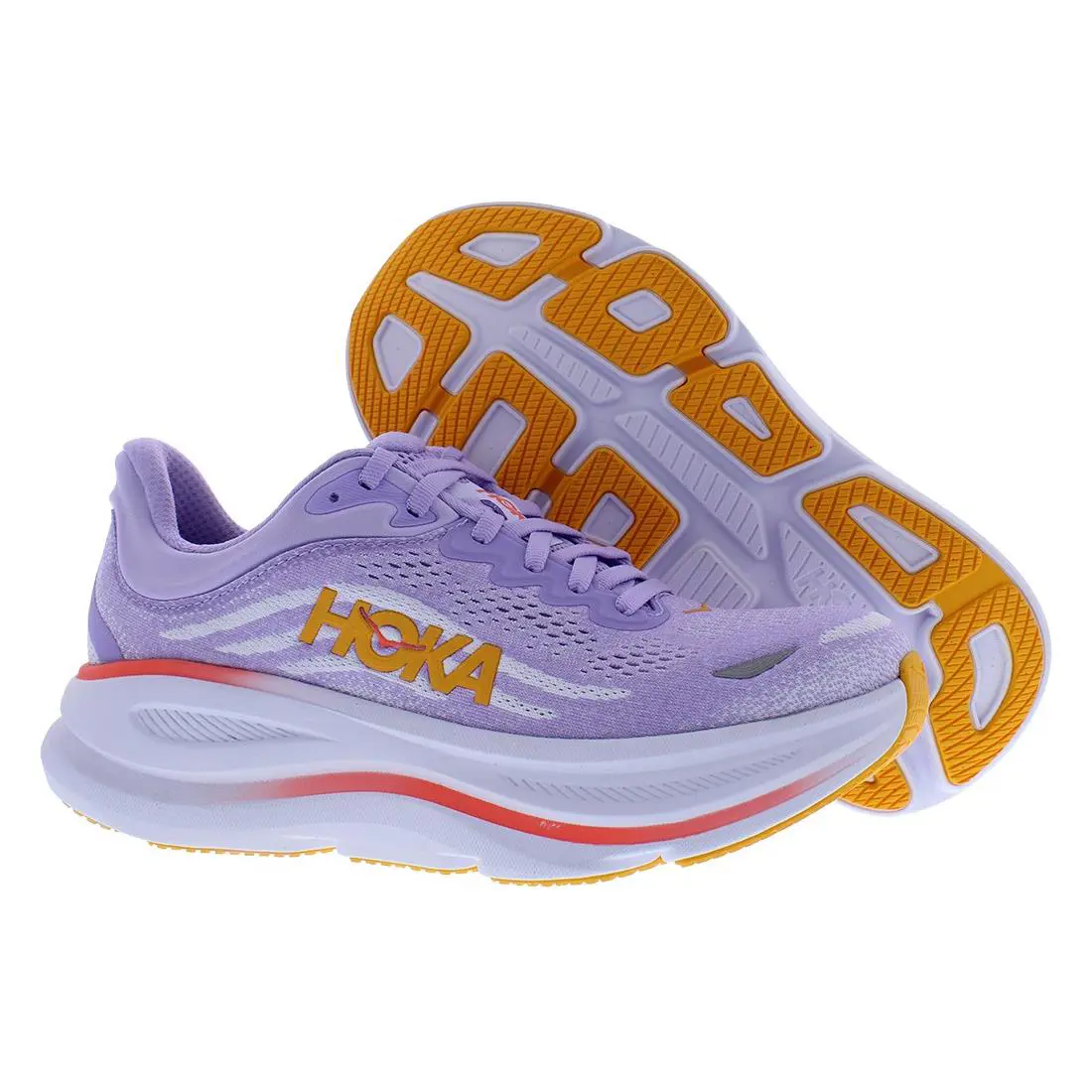 Hoka Bondi 9 Womens Shoes - Aster Flower/Starlight Glow, Main: Purple