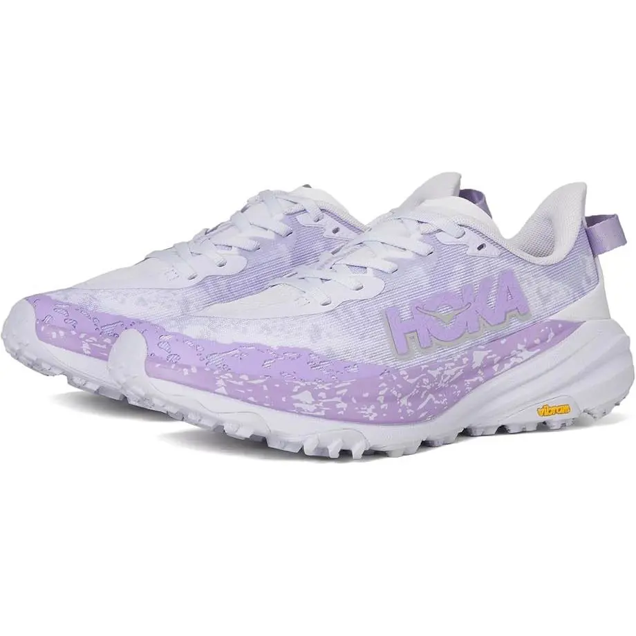 Hoka One One Speedgoat 6 Road Running Sneakers Aster Flower Mesh Gray Size 7.5 - Aster Flower / Gray