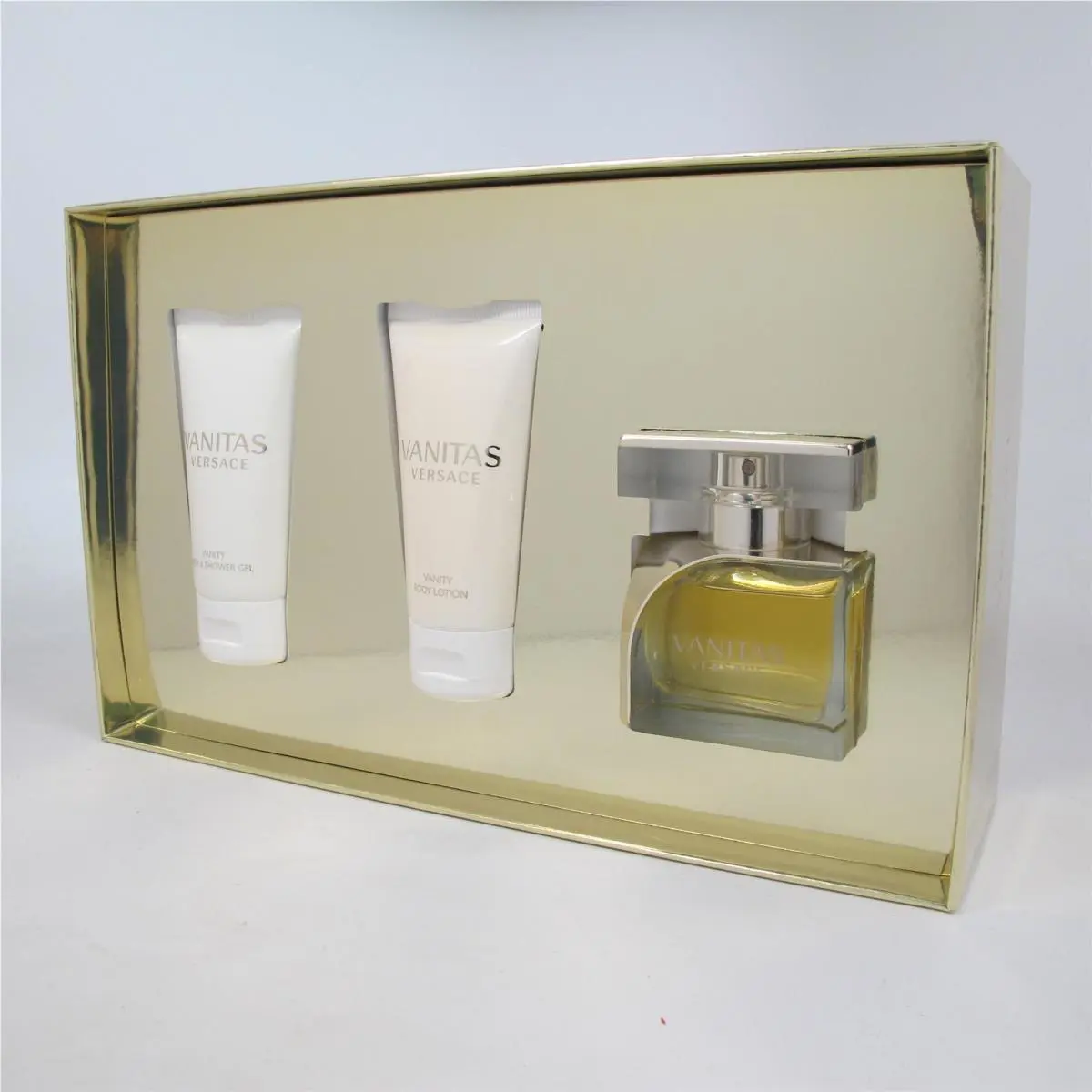 Vanitas by Versace 3 Pcs Set: 1.7 oz Edp Spray 1.7 oz Lotion Gel