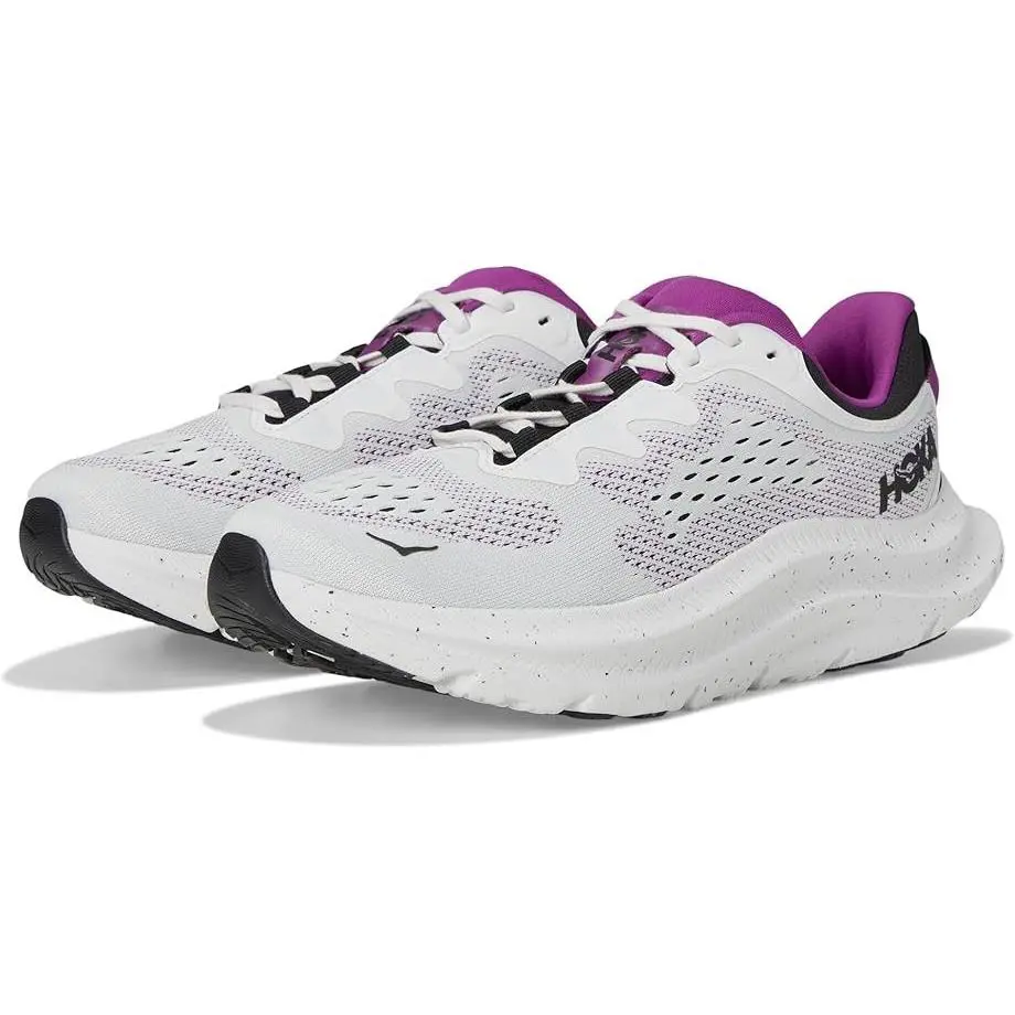 Hoka Kawana 2 Road Running Training Sneakers White Wildflower Mesh Women Size 9 - White / Wildflower