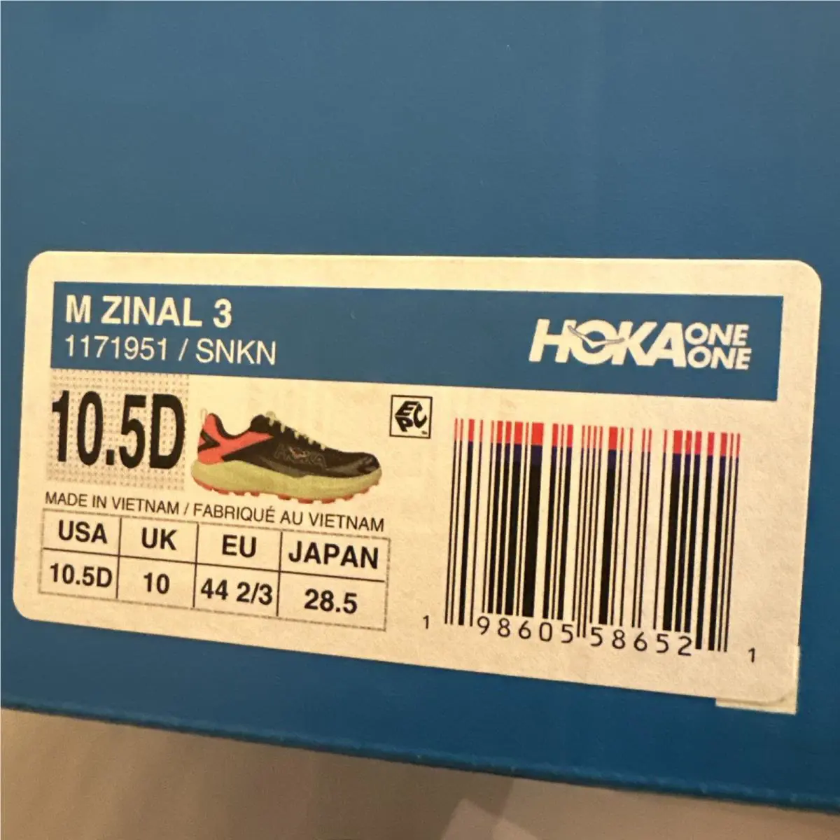 Hoka shoes - HOKA Zinal 3 - Zinal - 1171951 - Squid Ink/Neon Yuzu 9