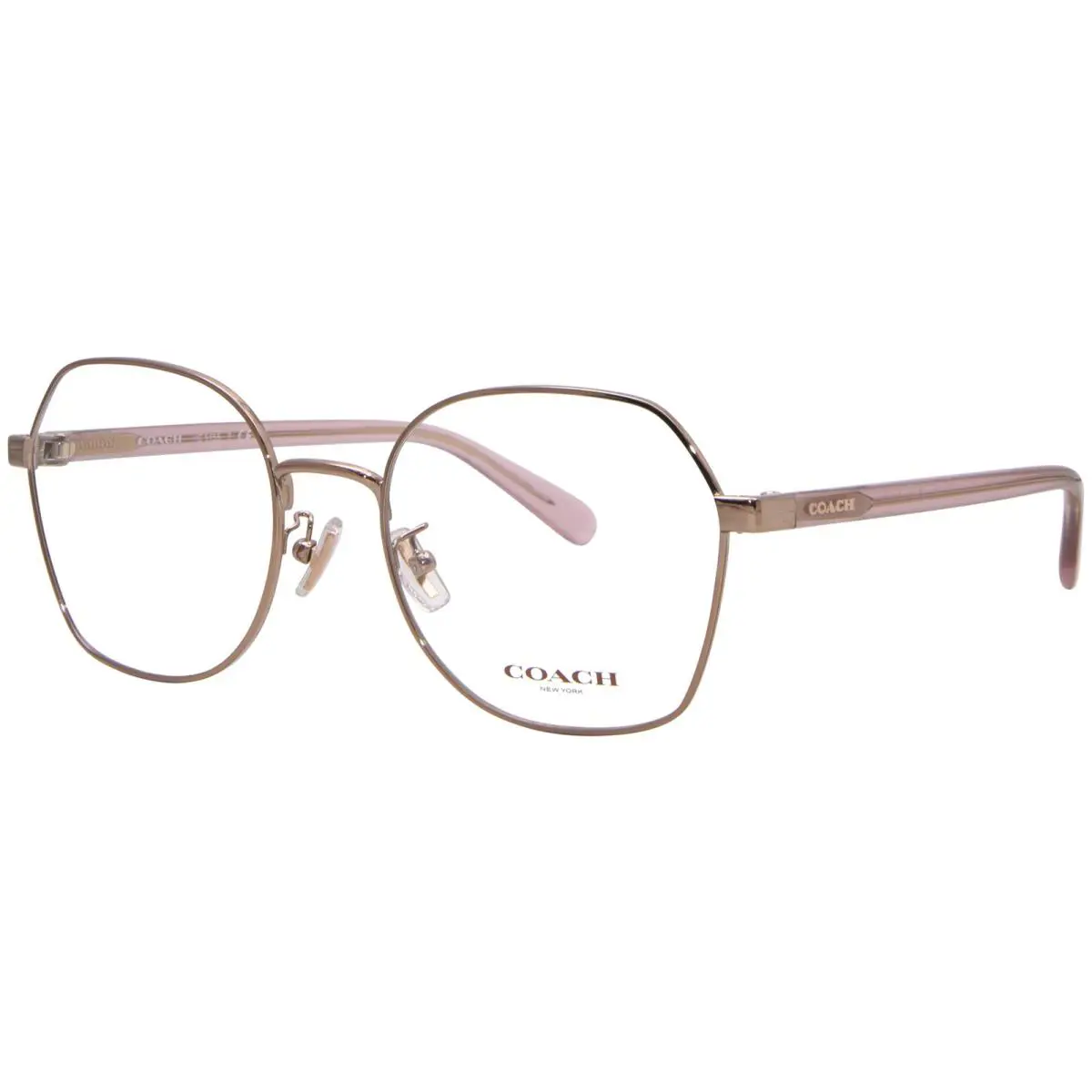 Coach HC5155 9331 Eyeglasses Women`s Shiny Rose Gold Full Rim Square Shape 54mm