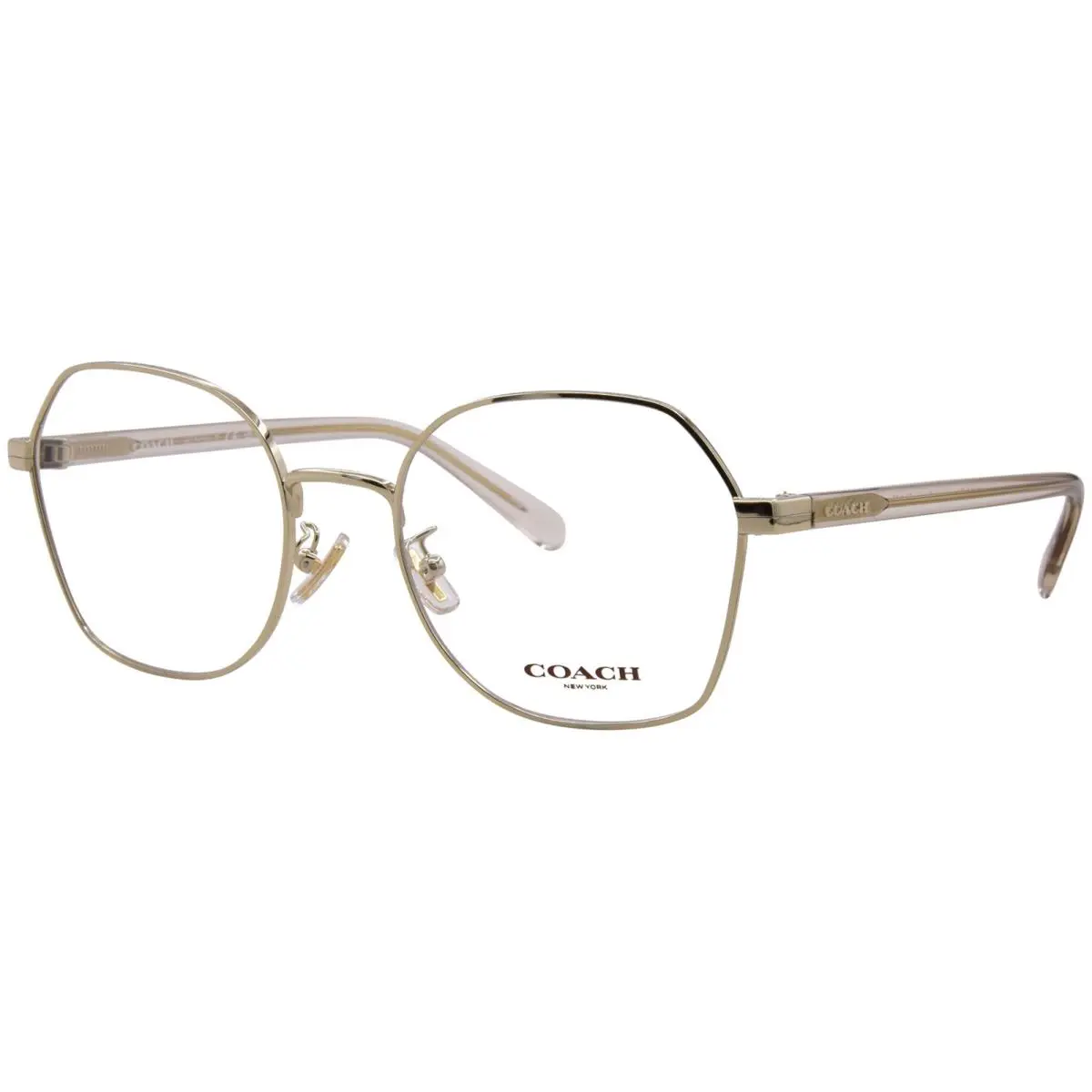 Coach HC5155 9436 Eyeglasses Women`s Shiny Light Gold Full Rim Square Shape 54mm