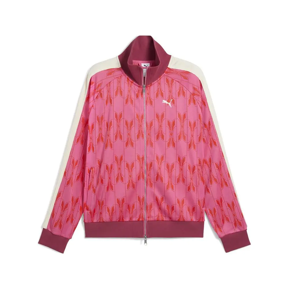 Puma The Neverworn V T7 Track Full Zip Jacket Mens Pink Casual Athletic Outerwea