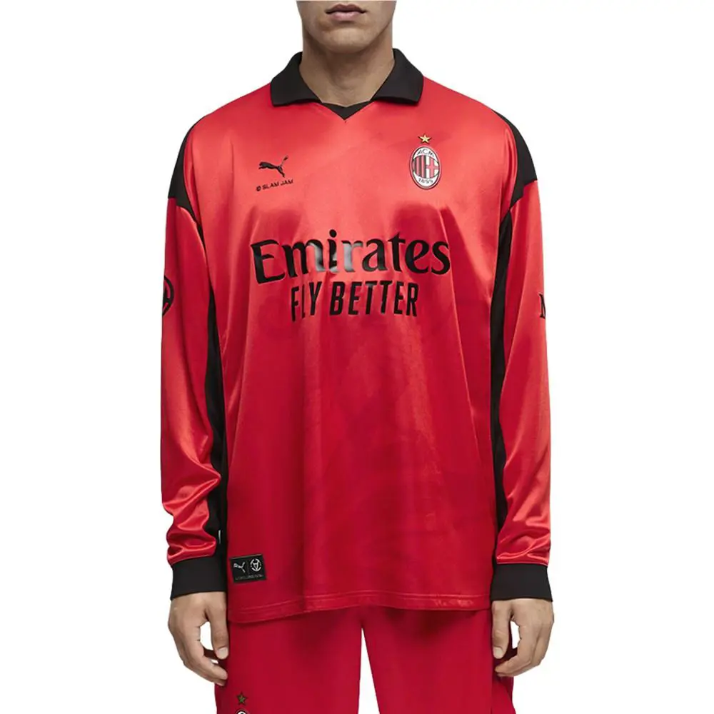 Puma clothing - PUMA Ac Milan X Slam Jam Limited Edition Long Sleeve Jersey - 78763602 - Red 1