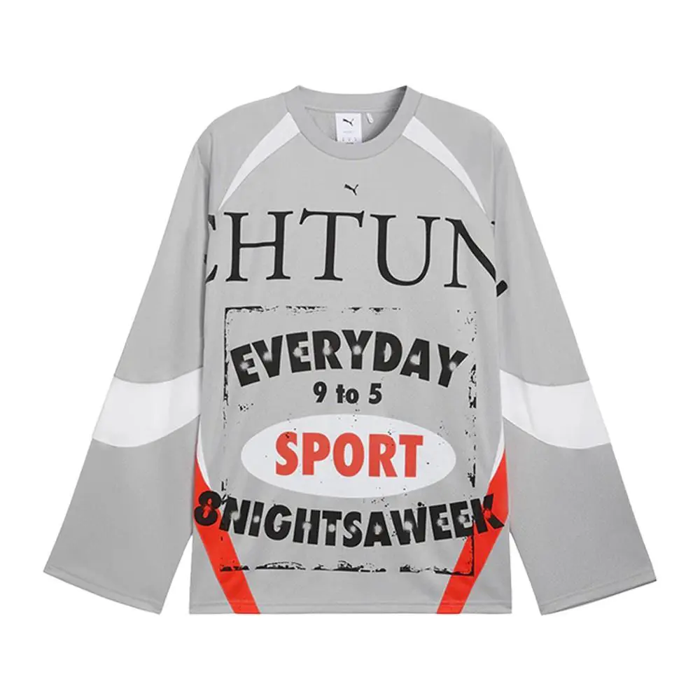 Puma clothing - PUMA Nine To Five VNeck Long Sleeve Jersey - 63250463 - Grey 6