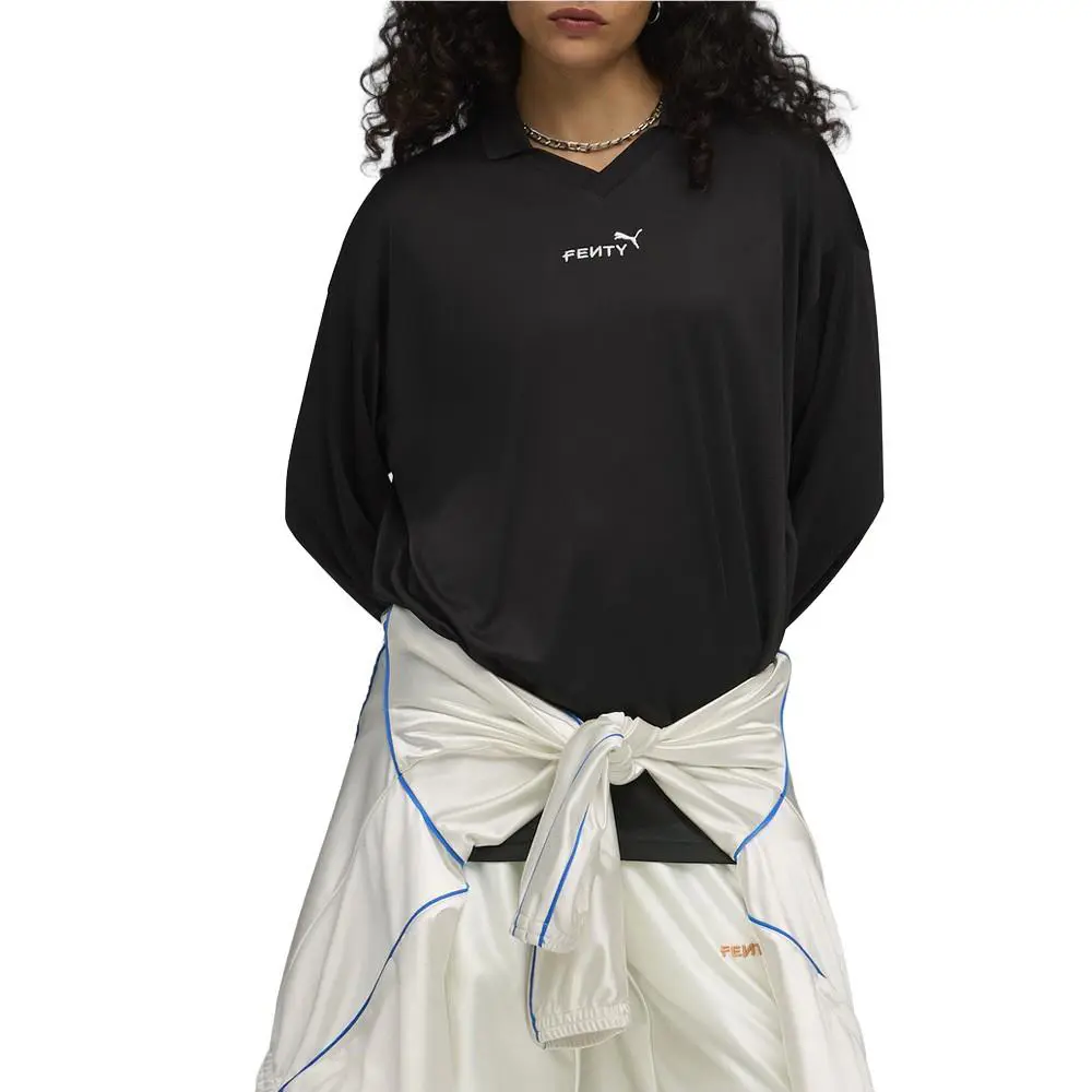 Puma clothing - PUMA Fenty X  Collared Long Sleeve Goalie Jersey - 63378601 - Black 3