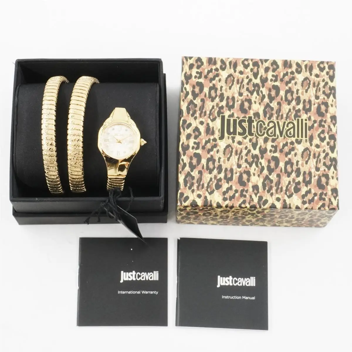 Ravenna Gold Stainless Steel Ladies Snake Wrap Quartz Watch by Just Cavalli