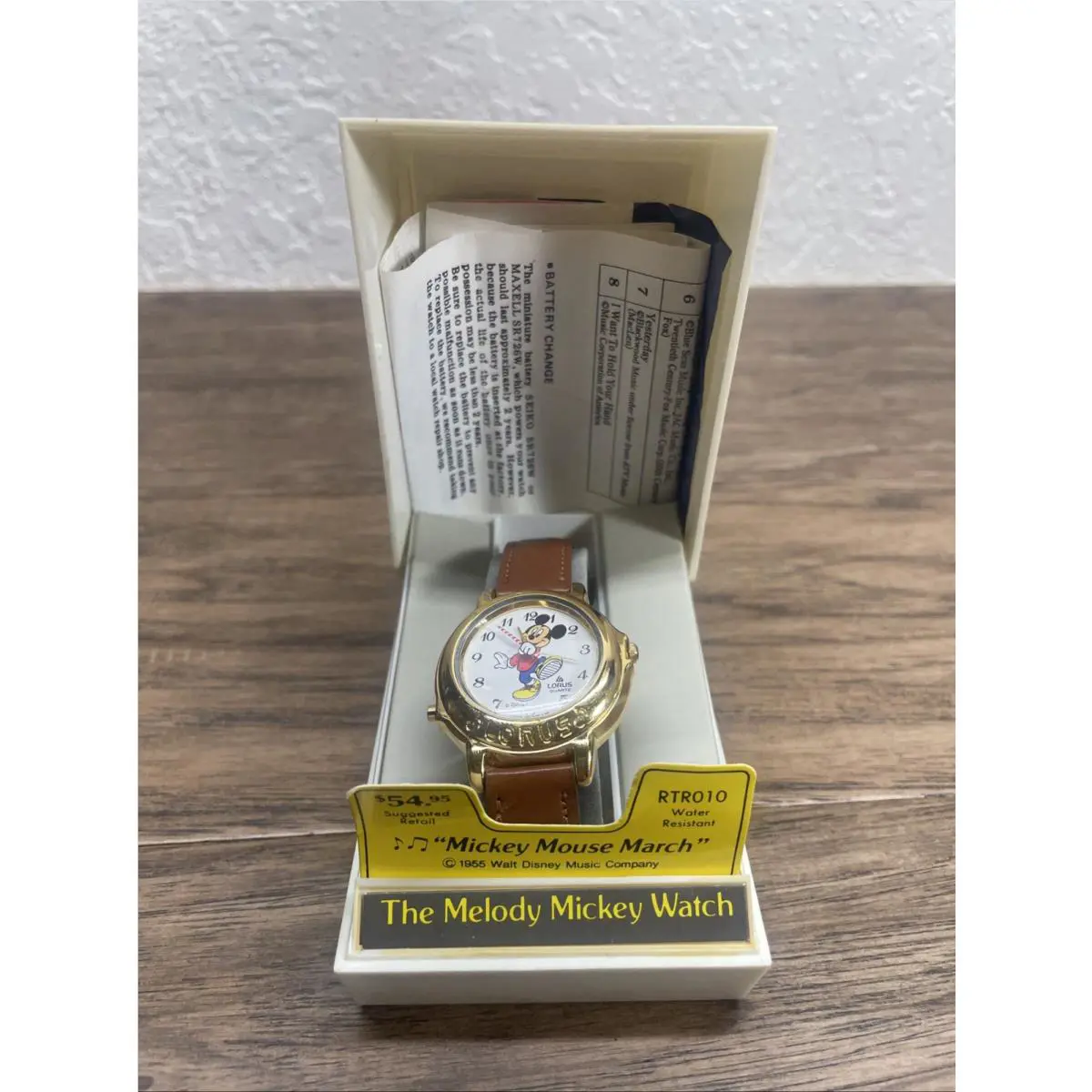 Mickey Mouse Melody Watch RTR010 Leather Band Mickey Mouse March KG JD by Lorus