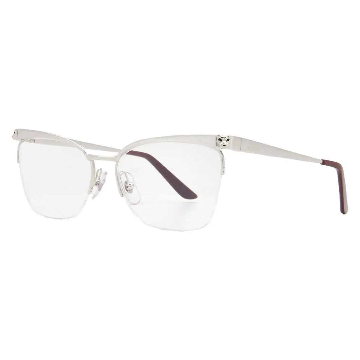 Cartier Demo Cat Eye Ladies Eyeglasses CT0125O 003 54 CT0125O 003 54
