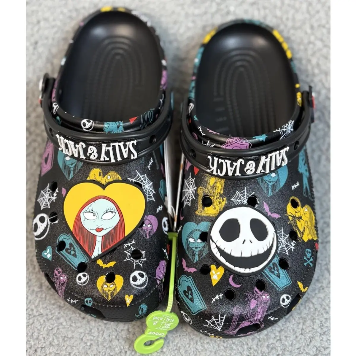 Crocs Jack Skellington Nightmare Before Christmas Classic Clogs M 8 W 10 Unisex