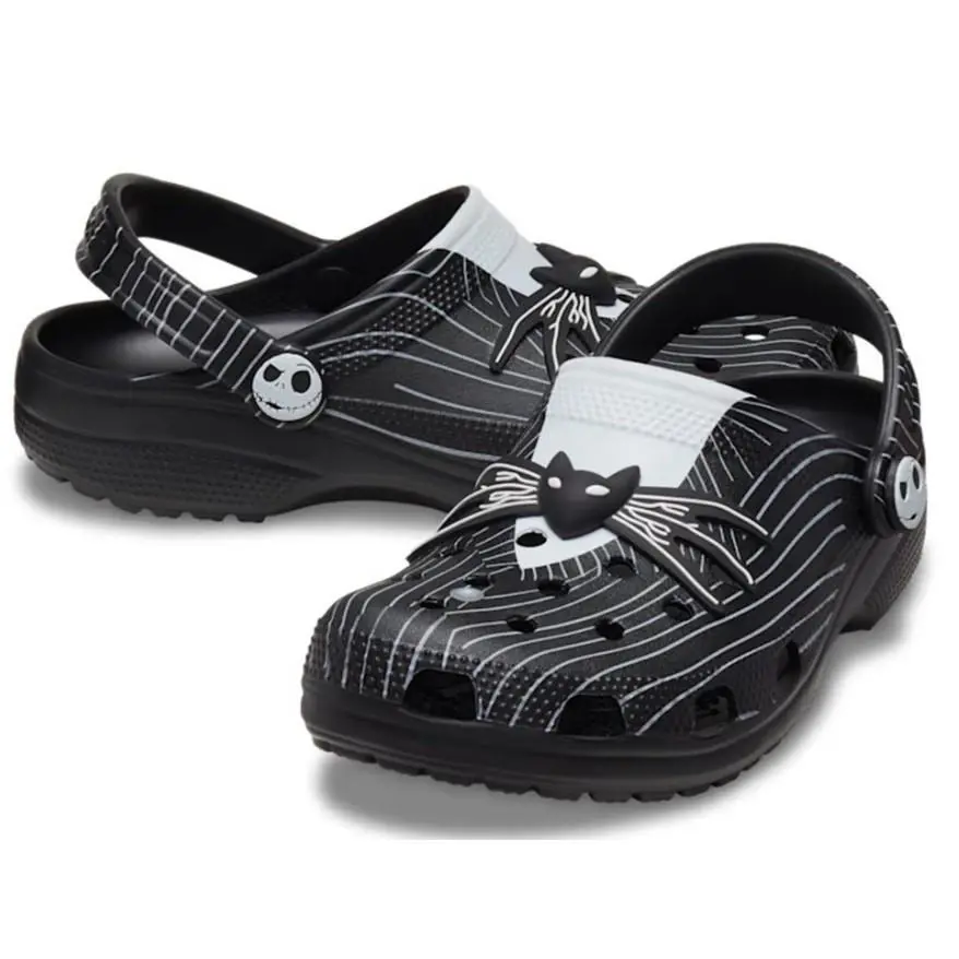 Crocs Classic Clog Mens 10 Jack Skellington Nightmare Before Christmas Black