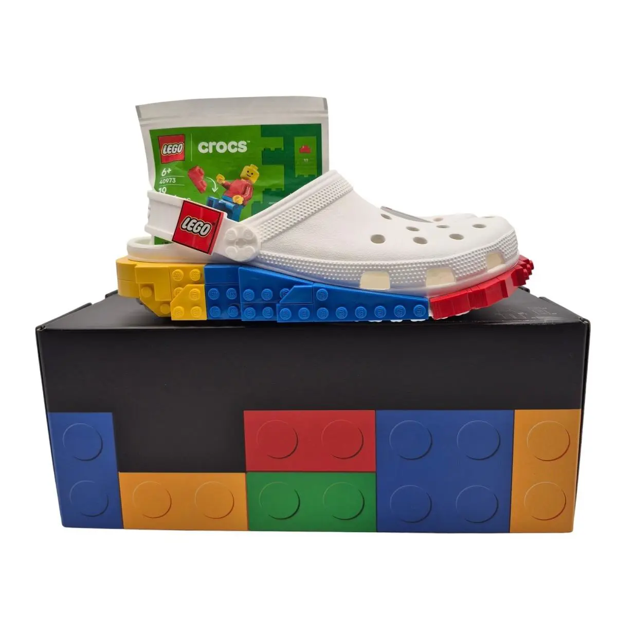 Crocs Lego Creativity Classic Clogs Men`s Size 12 Slip-on Shoes w Box NO Jibbitz