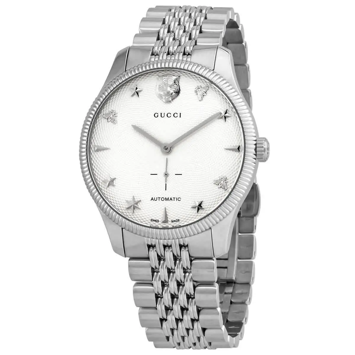 Men`s G-timeless White Dial Watch - YA126354 by Gucci