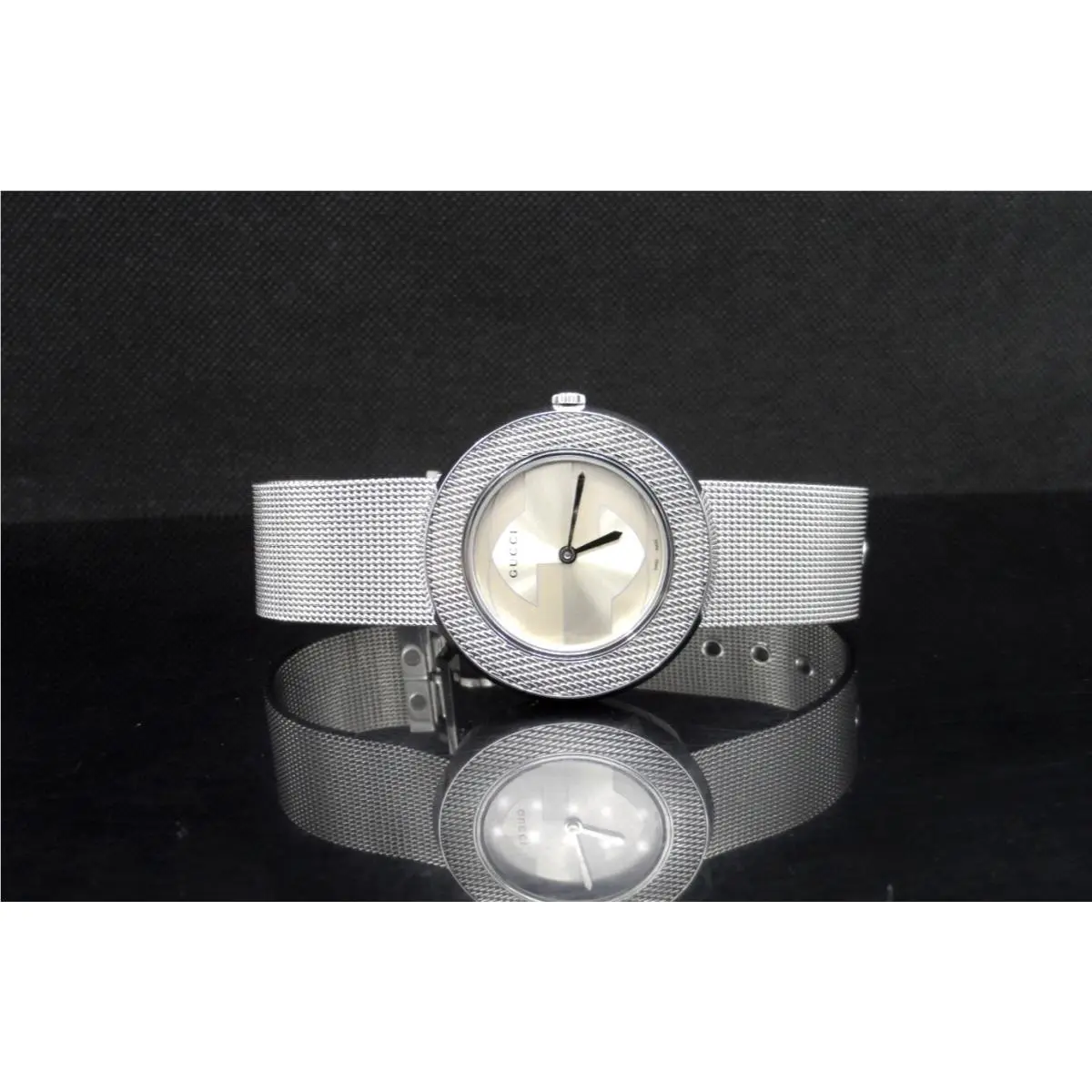 U-play YA129407 Stainless Steel Silver Tone Mesh Band Women`s Watch by Gucci