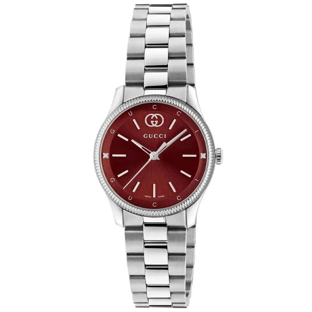Gucci G-timeless 29mm Burgundy Dial Watch - YA1265069
