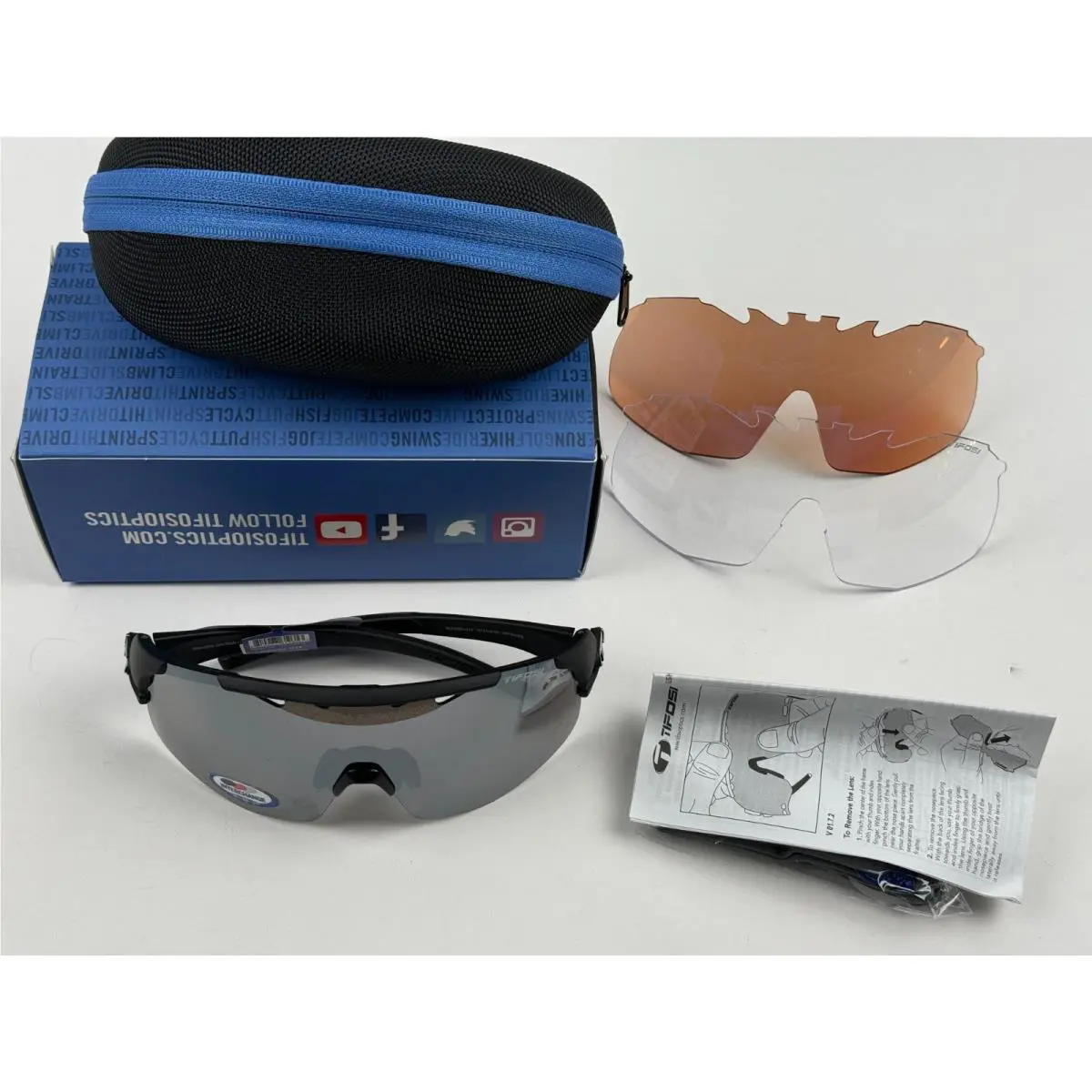 Tifosi Sledge Lite Matte Black Interchangeable Sunglasses