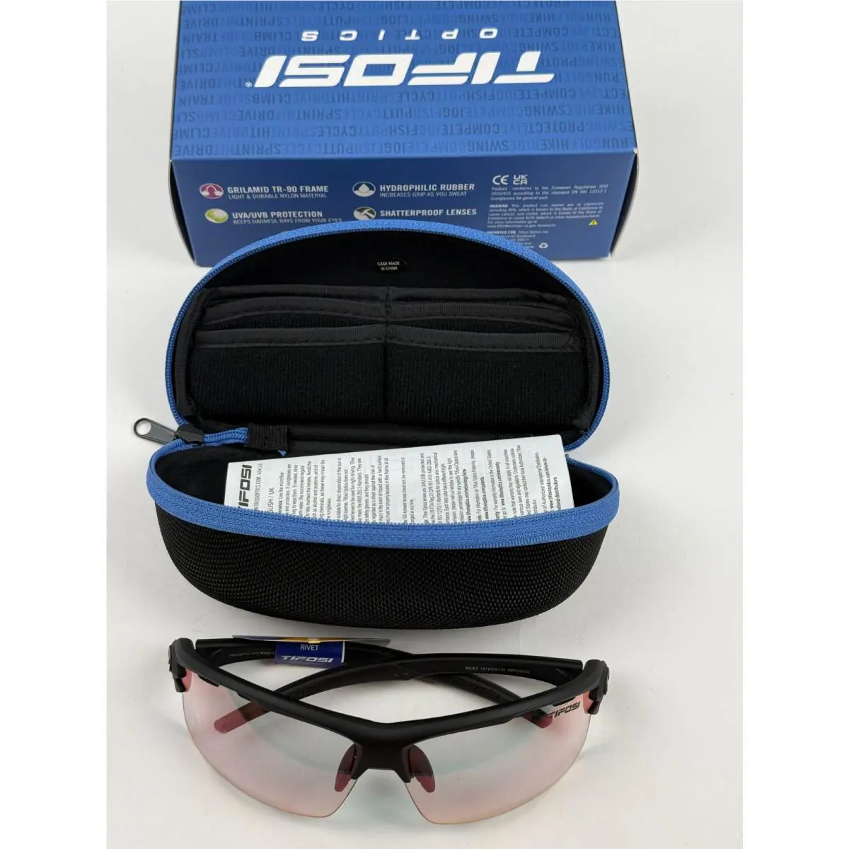Tifosi Rivet Matte Black Frame Fototec Sunglasses