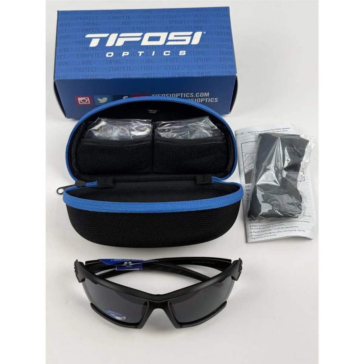 Tifosi Kilo Blackout Frame Interchangeable Sunglasses
