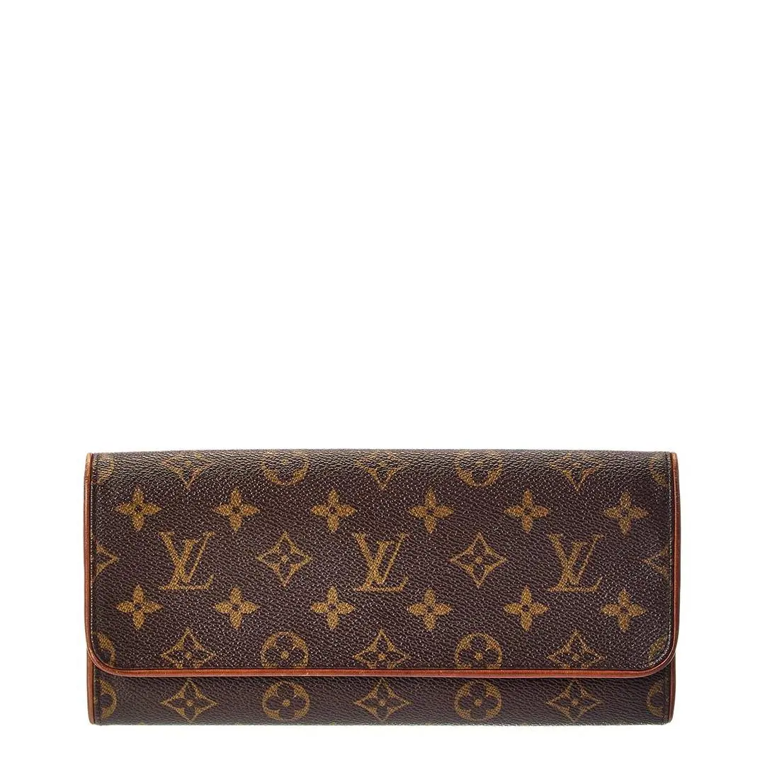 Brown Monogram Coated Canvas Pochette Twin Gm by Louis Vuitton