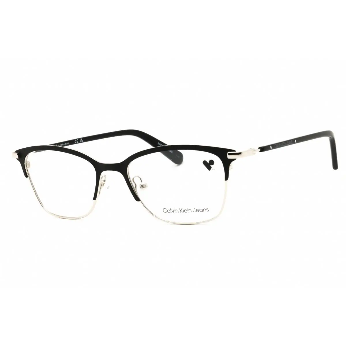 Jeans CKJ19312 001 Satin Black 50mm Eyeglasses by Calvin Klein
