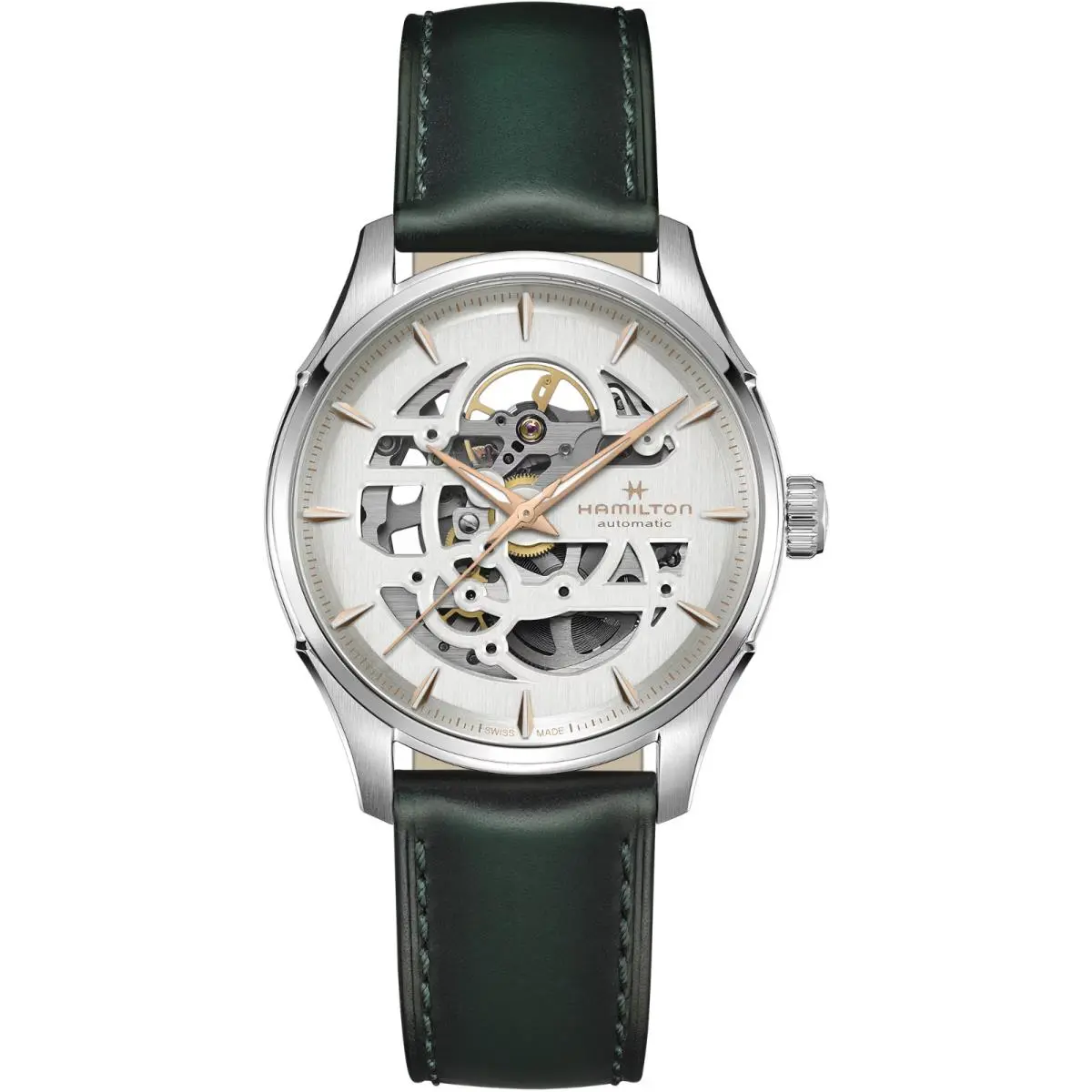 Jazzmaster Skeleton Auto White Dial Men`s Watch H42535810 by Hamilton