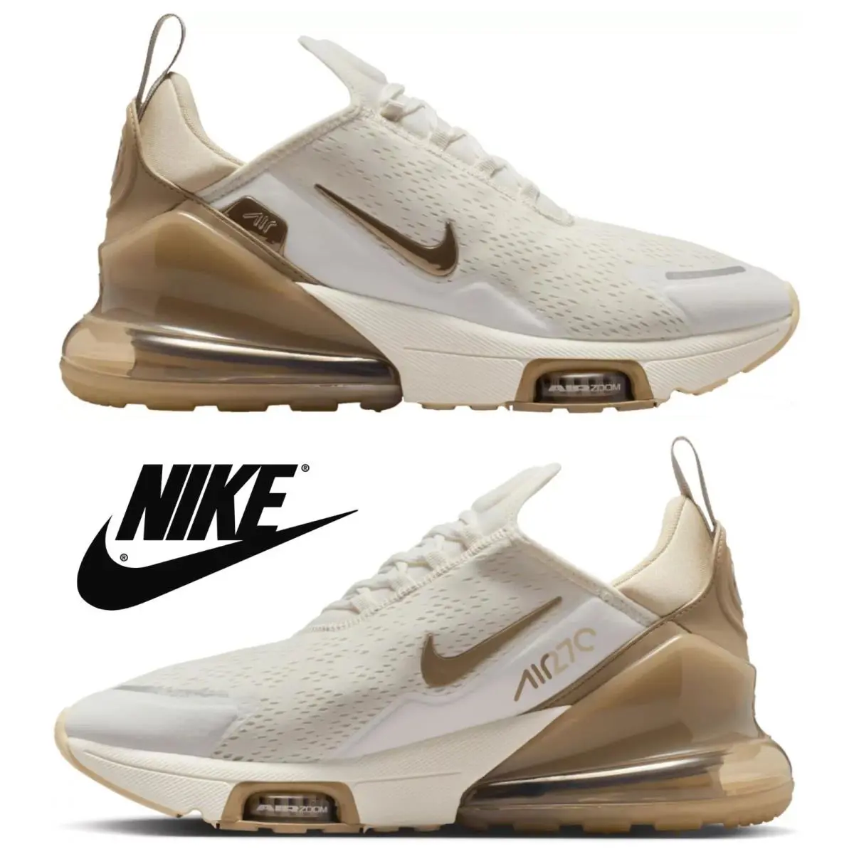 Nike shoes - Nike Air Max 270 Premium - Beige, Maufacturer: Sail/Khaki/Metallic Silver 26