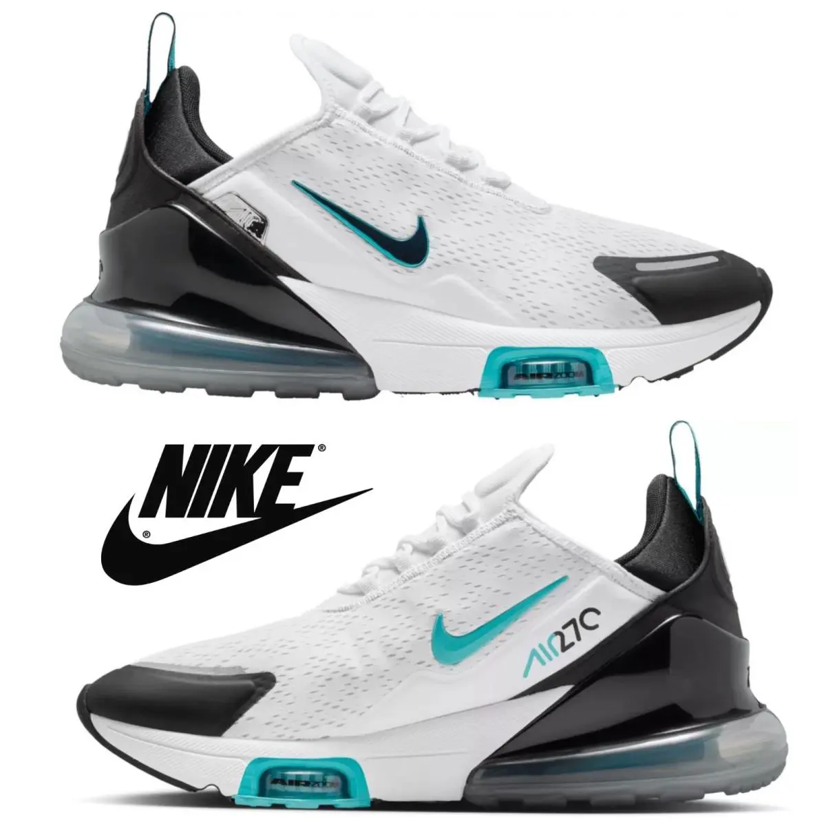 Nike shoes - Nike Air Max 270 Premium - Multicolor, Maufacturer: White/Dusty Cactus/Black 8