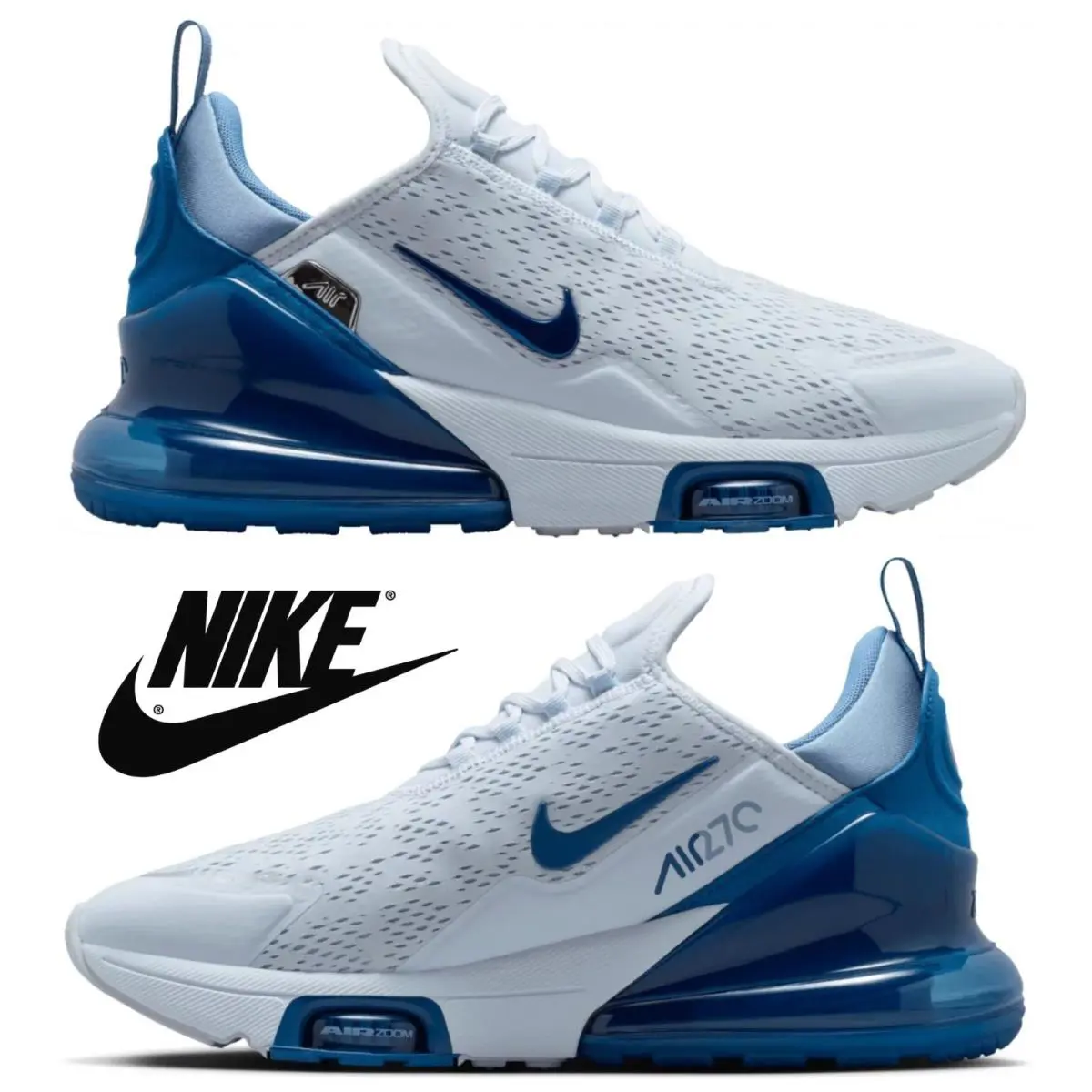 Nike shoes - Nike Air Max 270 Premium - Blue, Maufacturer: Football Grey/Court Blue/Navy 17