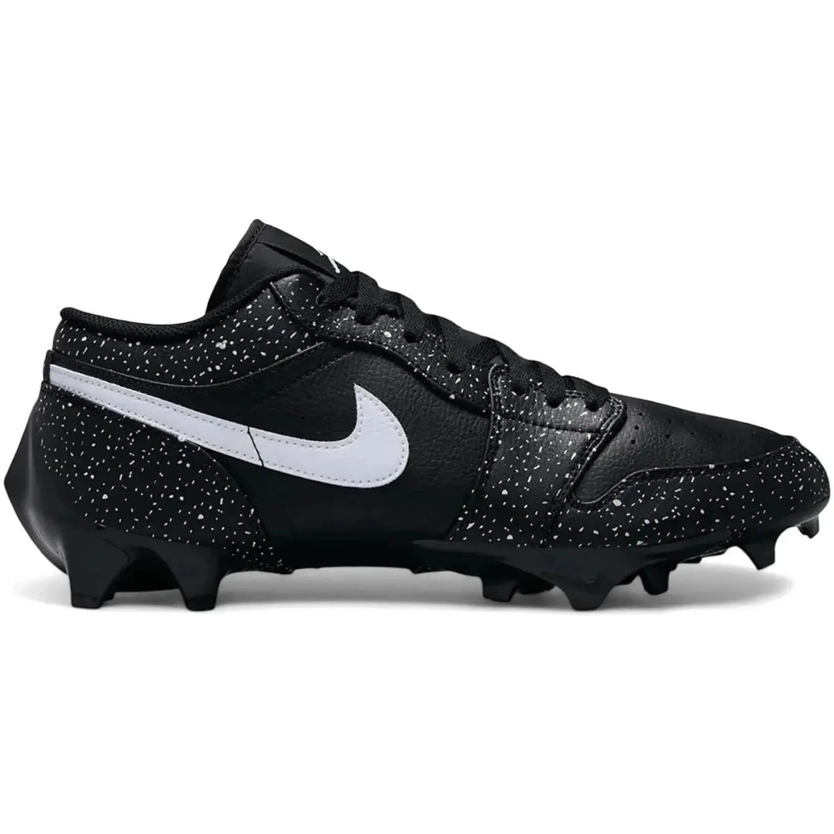Air Jordan 1 I Retro Low TD Splatter Black White Football Cleats FJ6245 005 by Nike
