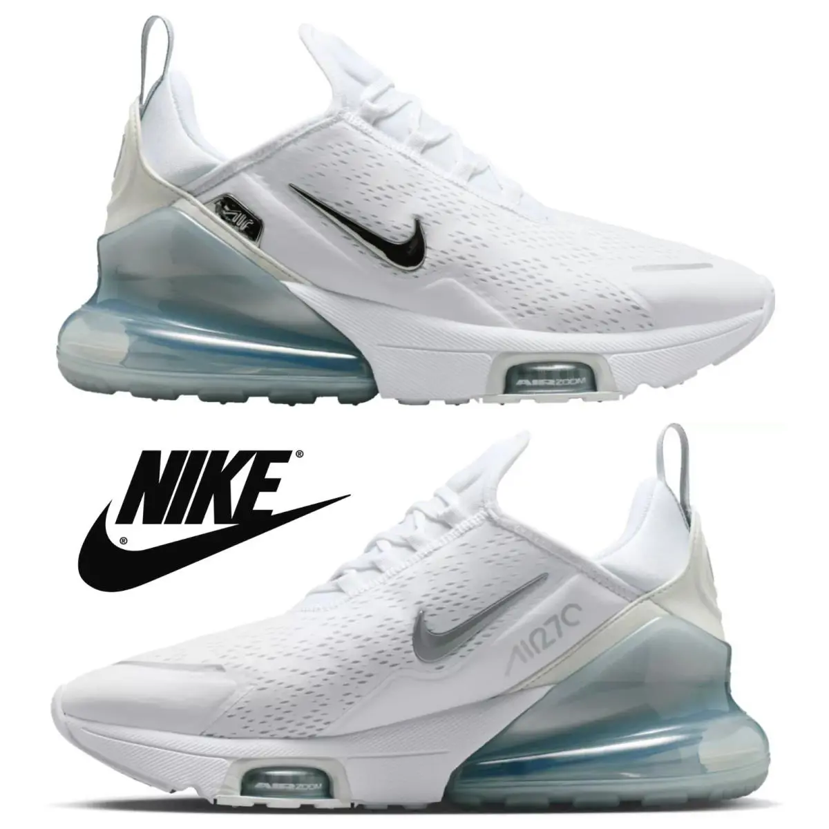 Nike shoes - Nike Air Max 270 Premium - White, Maufacturer: White/Metallic Silver/Off White 8