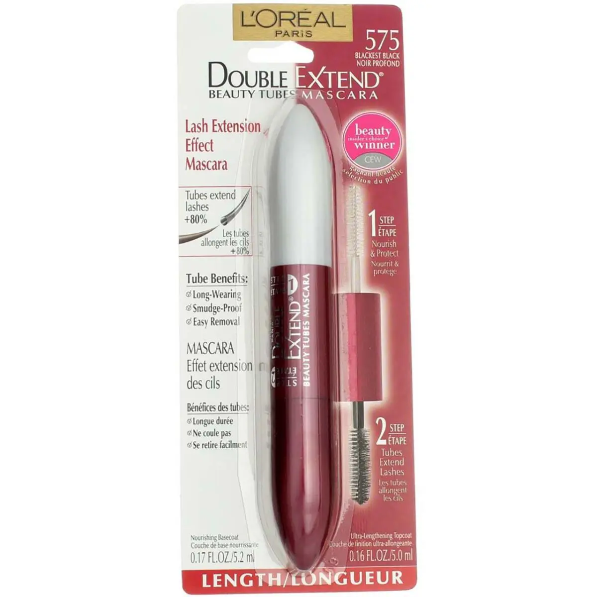 3 Pack L`oreal Paris Double Extend Beauty Tubes Lash Extension Washable