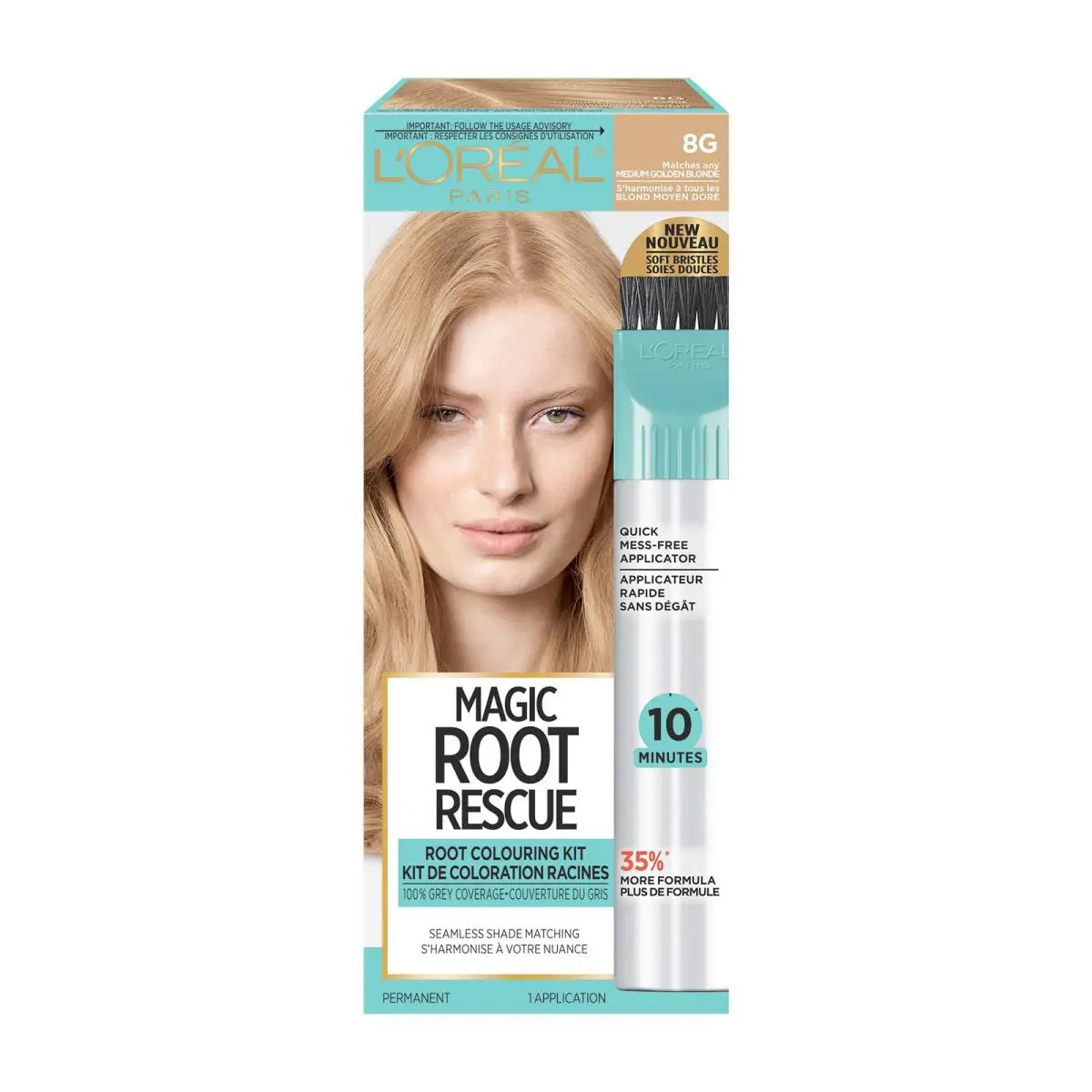 L`oreal Paris Magic Root Rescue 10 Minute Root Hair Coloring Kit 8G