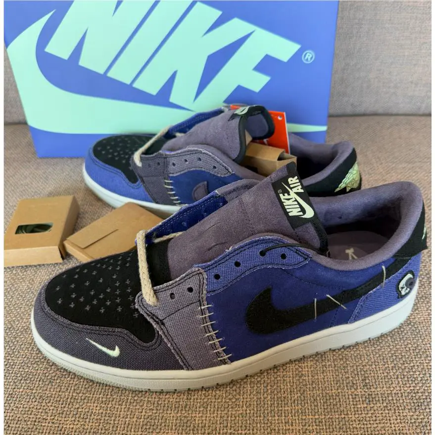 Nike shoes - Jordan 1 x Zion Williamson Retro Low - IH2309-500 - Blue/Purple 7