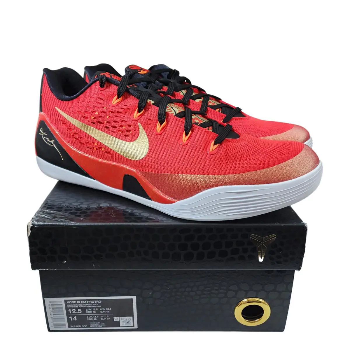 Nike shoes - Nike Kobe 9 - Kobe - IH1400-600 - Red, Manufacturer: Black/University Gold/White 16