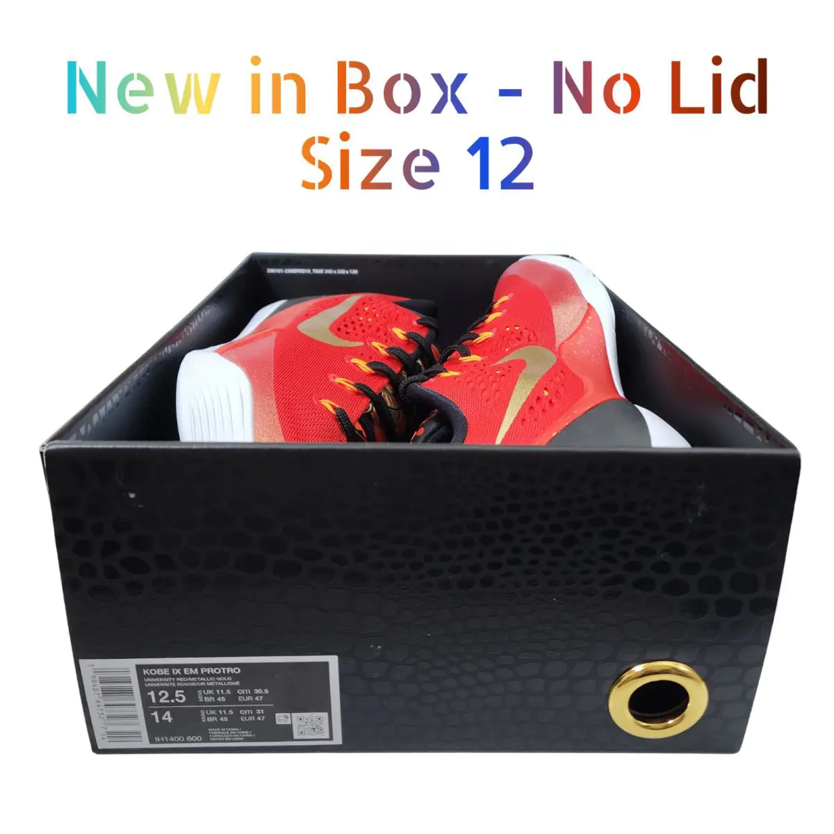 Nike shoes - Nike Kobe 9 - Kobe - IH1400-600 - Red, Manufacturer: Black/University Gold/White 17
