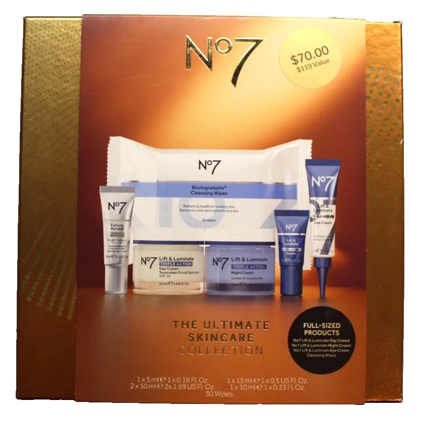 No7 The Ultimate Skincare Collection Set Full-sized Products
