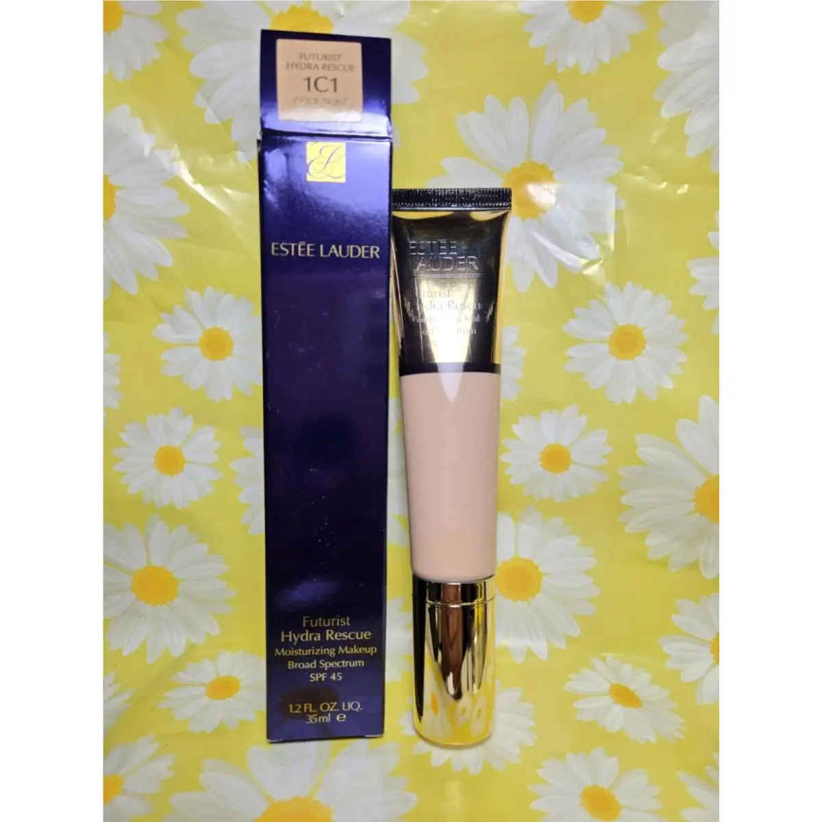 Estee Lauder Futurist Hydra Rescue Moisturizing Spf 45 1C1 Cool Bone 1.2 oz