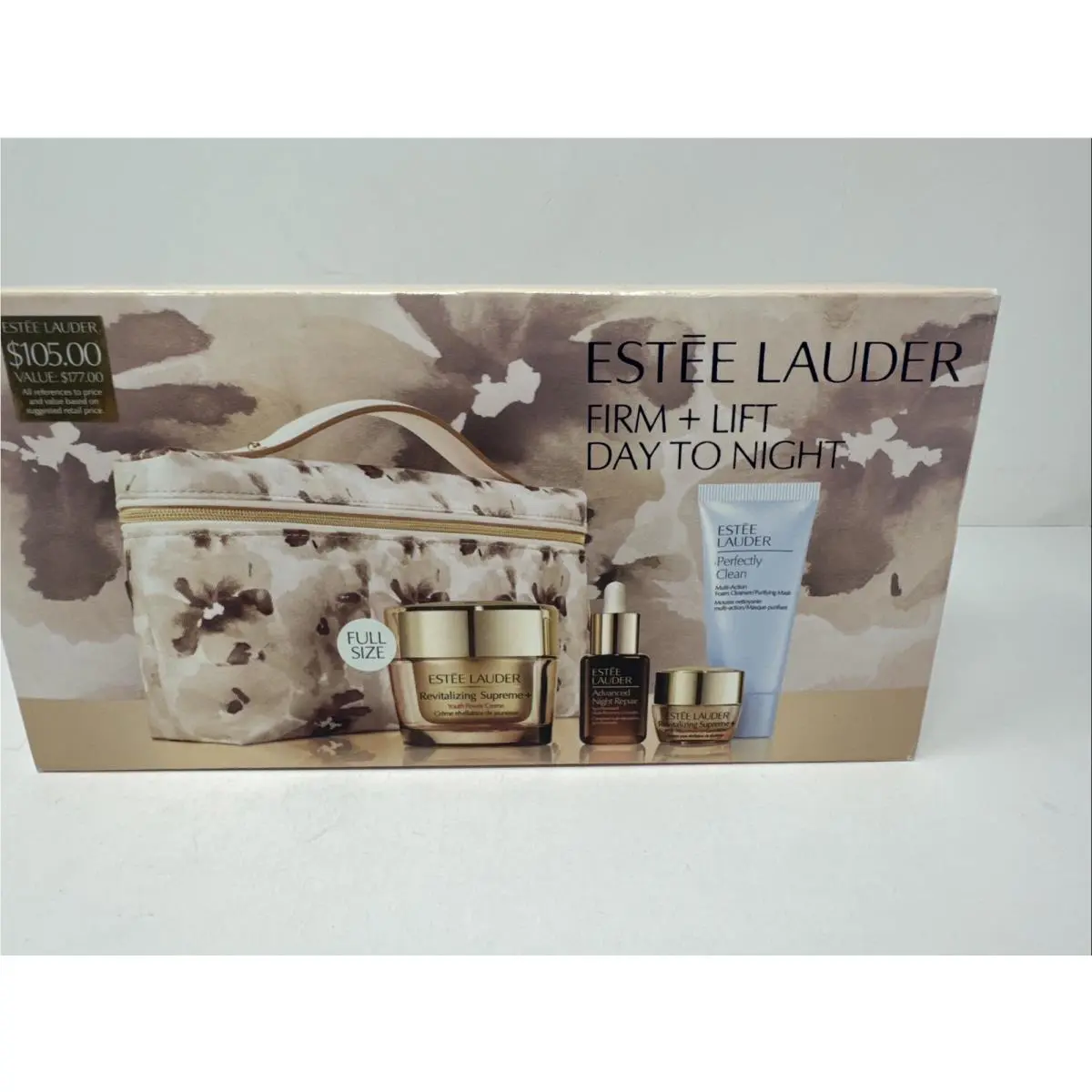 Estee Lauder Firm + Lift Day To Night 4 Piece Set Value Full Size w Bag