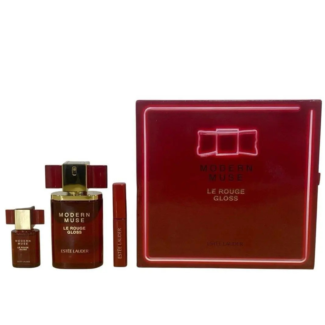 Estee Lauder Modern Muse Le Rouge Gloss Eau De Parfum Perfume Gloss 1oz 3 Pc Set