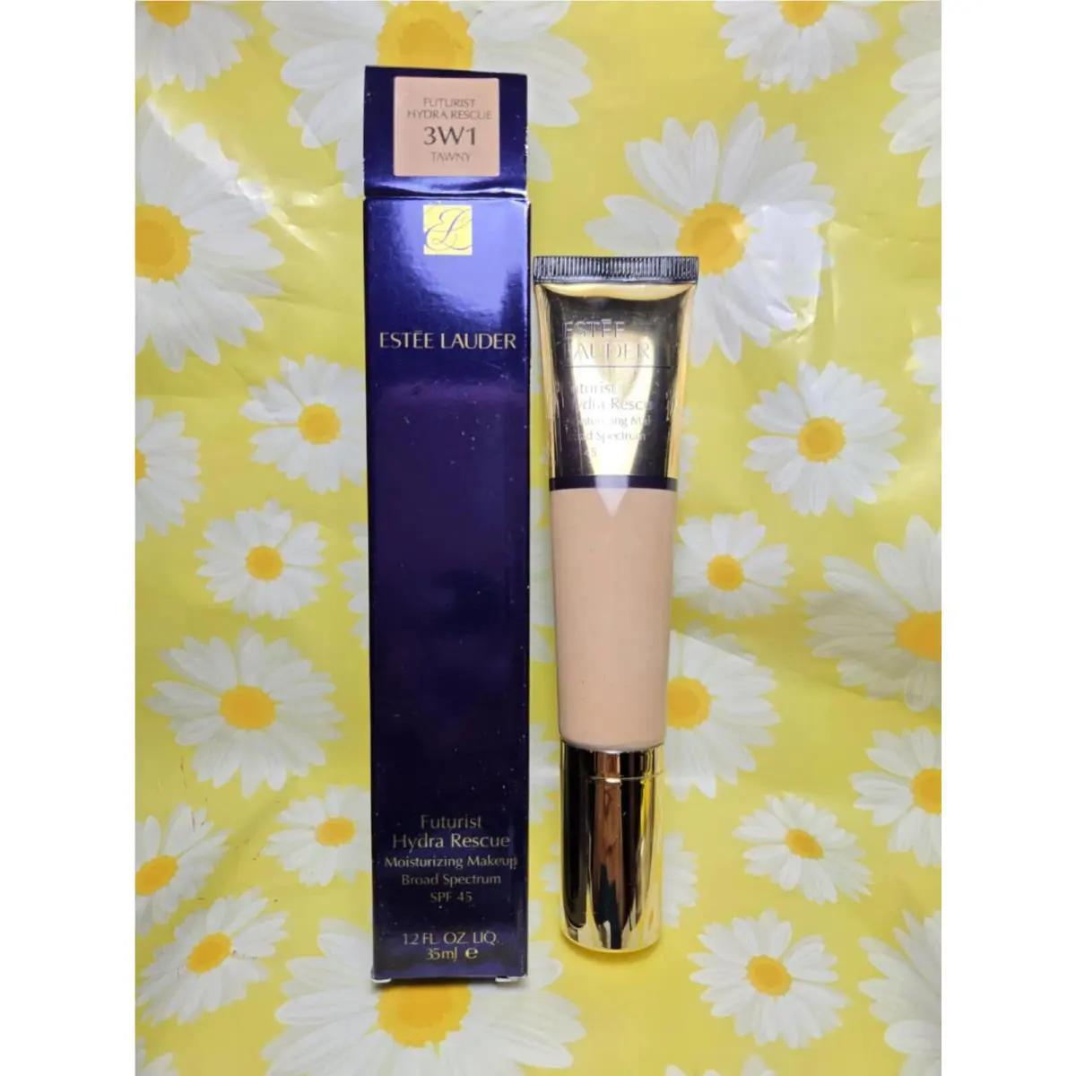 Estee Lauder Futurist Hydra Rescue Moisturizing Spf 45 3W1 Tawny Sand 1.2 oz