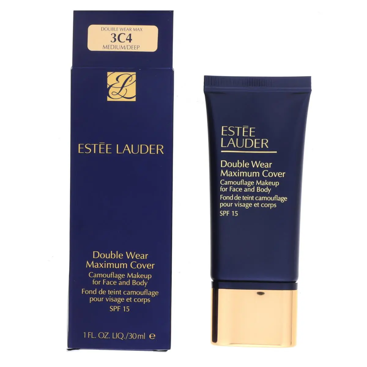 Estee Lauder Double Wear Max Cover Camouflage Makeup SPF15 3C4 Medium/deep 1oz