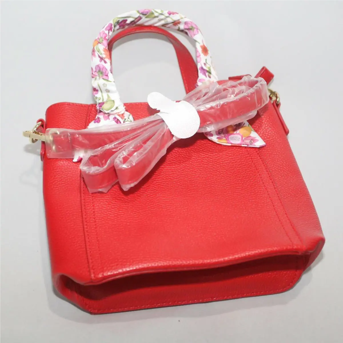 Estee Lauder Red Crossbody Purse Bag Leather